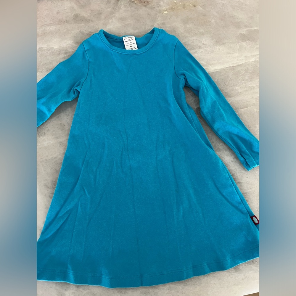 City Threads no seams blue long sleeved dress, 4t